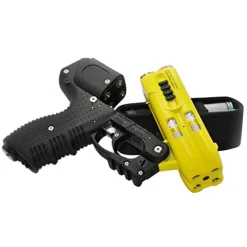 Piexon JPX 4 Shot Compact Pepper Spray Gun with Level 2 Belt Holster Black