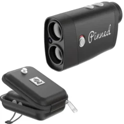 Pinned Golf Prism Slope Rangefinder | USB Rechargeable Distance Finder Black
