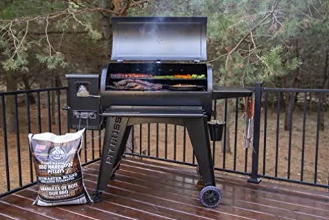 PIT BOSS PB1150G Wood Pellet Grill with Cover and Folding Front Shelf, 1150 sq. inch Black