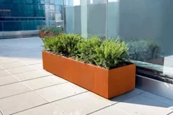 Plantercraft Corten Steel Planter Rectangle Natural 40″x16″x20