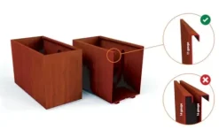 Plantercraft Corten Steel Rectangle Planter Brown 60″ x 20″ x 24