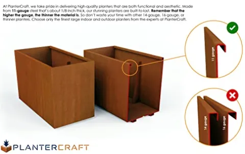 Plantercraft Corten Steel Square Cube Planter Natural