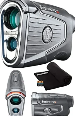 PlayBetter Bushnell Golf Pro X3 Laser Rangefinder with Slope – Tour Legal Laser Distance Measure Device – PlayBetter Bundle