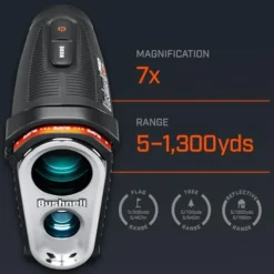 PlayBetter Bushnell Golf Pro X3+ Plus Golf Laser Rangefinder Bundle – Slope-Switch, Dual Display, PinSeeker with Visual JOLT, Accurate Readings – Includes PlayBetter Microfiber Towel & Extra Battery Rangefinder Bundle