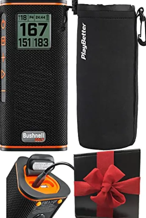 PlayBetter Bushnell Wingman View Golf Speaker Red