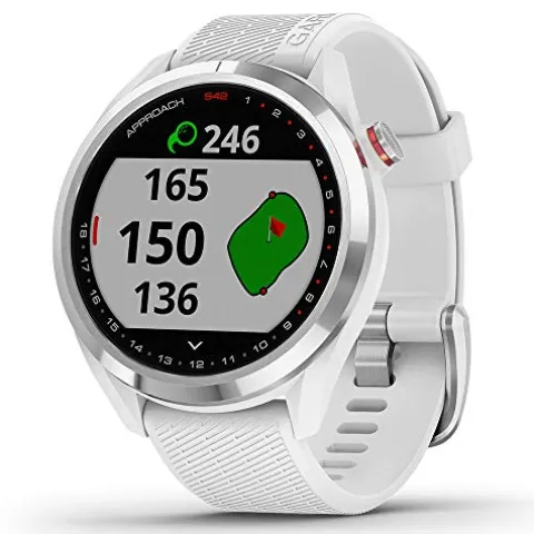 PlayBetter Garmin Approach S42 Golf GPS Watch Silver/White