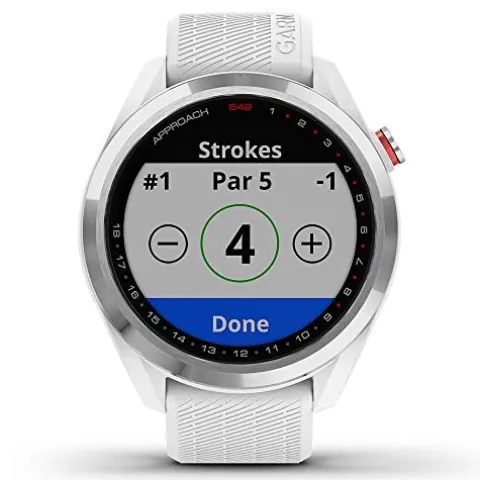 PlayBetter Garmin Approach S42 Golf GPS Watch Silver/White