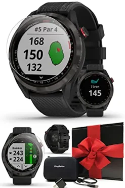 PlayBetter Garmin Approach S42 Golf GPS Watch Gunmetal/Black