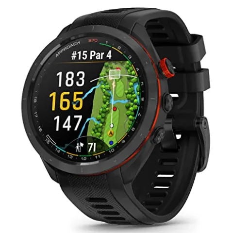 PlayBetter Garmin Approach S70 (Black, 47mm) Golf GPS Watch Bundle | Premium Smartwatch with Virtual Caddie, Playslike Distance, Screen Protectors & Portable Charger