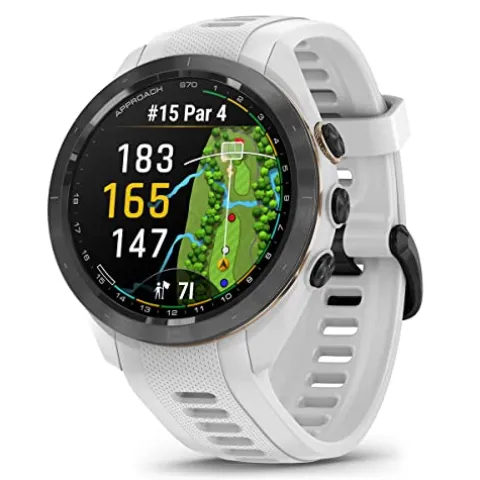 PlayBetter Garmin Approach S70 Golf GPS Watch Bundle White