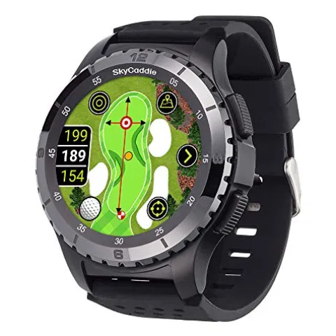 PlayBetter SkyCaddie LX5C Golf GPS Watch – Touchscreen Golf Range Finder Smartwatch w/Ceramic Bezel, 35K Courses & Digital Scorecard – SkyCaddie LX5C