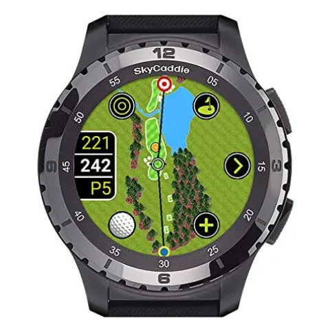 PlayBetter SkyCaddie LX5C Golf GPS Watch – Touchscreen Golf Range Finder Smartwatch w/Ceramic Bezel, 35K Courses & Digital Scorecard – SkyCaddie LX5C