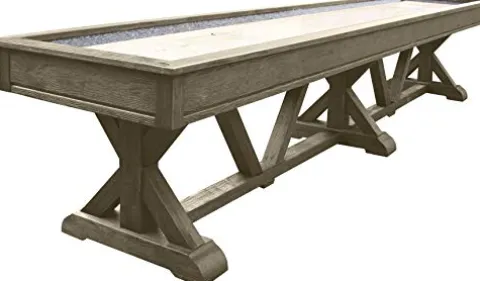 Playcraft Brazos River 16′ Pro-Style Shuffleboard Table Weathered Gray