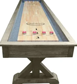 Playcraft Brazos River 16′ Pro-Style Shuffleboard Table Weathered Gray