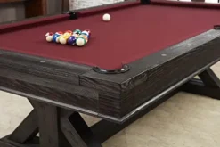 Playcraft Brazos River 8′ Slate Pool Table Weathered Black Brown