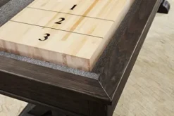 Playcraft Brazos River 12′ Weathered Black Pro-Style Shuffleboard Table Black