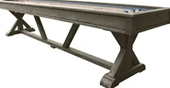 Playcraft Brazos River 12′ Weathered Gray Pro-Style Shuffleboard Table