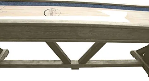 Playcraft Brazos River 12′ Weathered Gray Pro-Style Shuffleboard Table