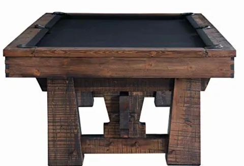 Playcraft Bull Run 8′ Slate Pool Table Brown Black