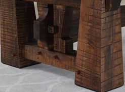 Playcraft Bull Run 8′ Slate Pool Table Brown Black