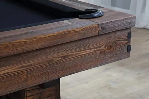 Playcraft Bull Run 8′ Slate Pool Table Brown Black