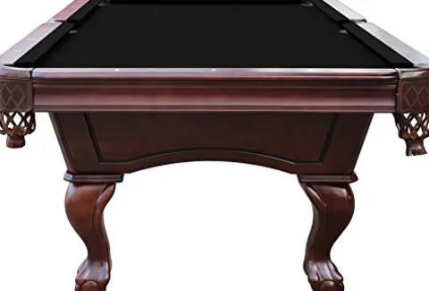 Playcraft Charles River 8′ Espresso Slate Pool Table with Leather Drop Pockets