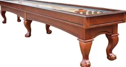 Playcraft Charles River 14′ Pro-Style Shuffleboard Table Chestnut