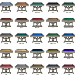 Playcraft Cross Creek 7′ Slate Pool Table Pewter