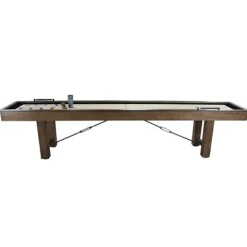 Playcraft Montauk Pecan 12′ Shuffleboard Table Whitewash
