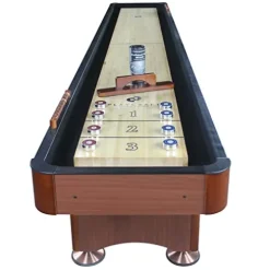 Playcraft Woodbridge 12′ Shuffleboard Table Cherry