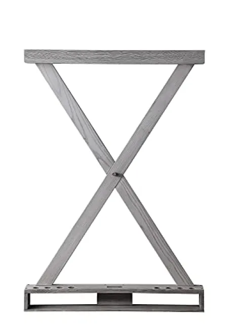 Playcraft X Style Hardwood 8 Cue Billiard Equipment Wall Rack Pewter