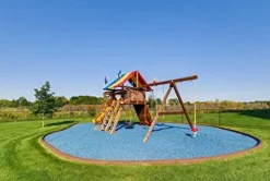 Playsafer Blue Rubber Mulch 77 Cu. Ft. 2000 Lbs. Pallet – 50 Bags