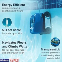 Polaris P724 Robotic Pool Cleaner White