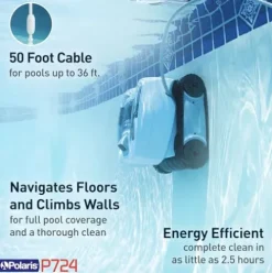 Polaris P724 Robotic Pool Cleaner White