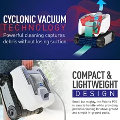 Polaris P70 Robotic Pool Cleaner Above Ground Pools White