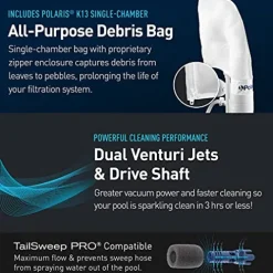 Polaris Vac-Sweep 280 Pressure-Side Pool Cleaner White