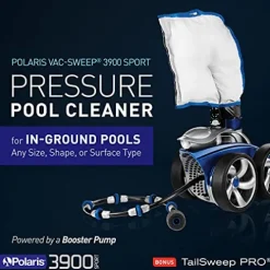 Polaris Vac-Sweep 3900 Sport Pressure Inground Pool Cleaner Blue Black Gray