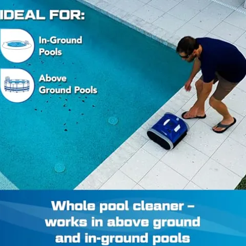 POOL BLASTER CX-300 Cordless Robotic Pool Cleaner Blue