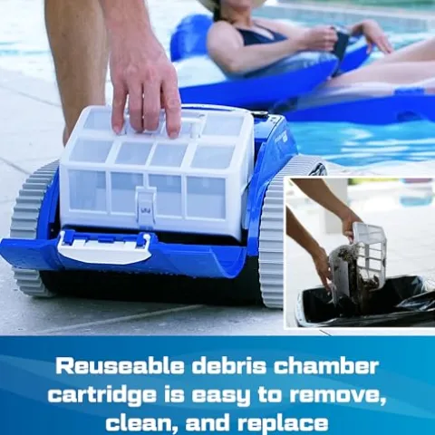 POOL BLASTER CX-300 Cordless Robotic Pool Cleaner Blue