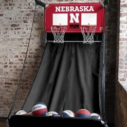 Pop-A-Shot Home Dual Shot with Nebraska Cornhuskers NCAA Graphics Red