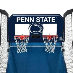 Pop-A-Shot Home Dual Shot with Penn State Nittany Lions NCAA Graphics Sensor Scoring 16 Game Modes 7 Balls Foldable Storage Orange