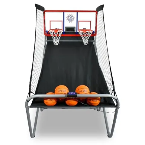 Pop-A-Shot Indoor/Outdoor Dual Shot Arcade Basketball Game Black