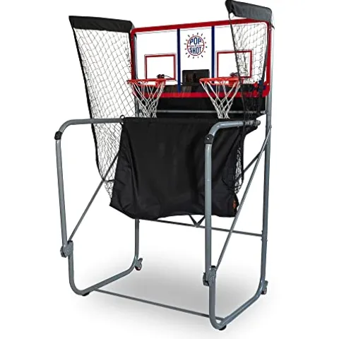 Pop-A-Shot Indoor/Outdoor Dual Shot Arcade Basketball Game Black