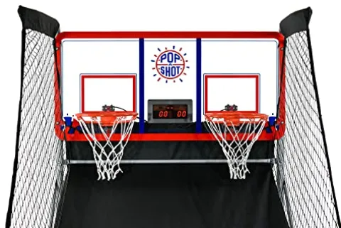 Pop-A-Shot Indoor/Outdoor Dual Shot Arcade Basketball Game Black