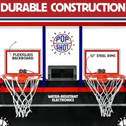 Pop-A-Shot Indoor/Outdoor Dual Shot Arcade Basketball Game Black