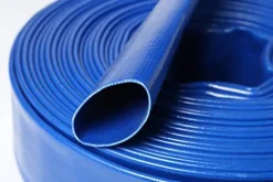POWER PRODUCTS 6″ x 300′ Agricultural PVC Lay Flat Discharge Pump Hose Threaded Camlock Blue