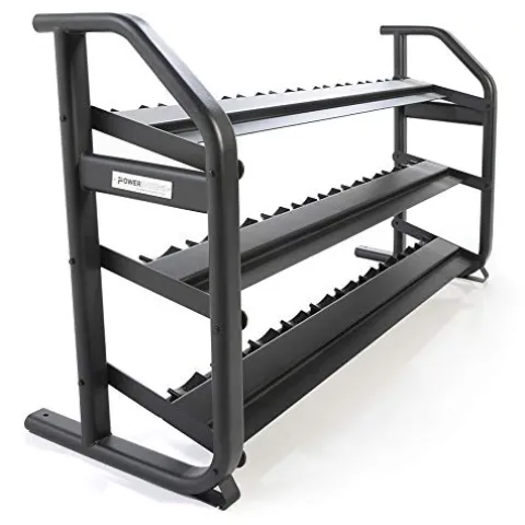 Power Systems Denali ProStyle Dumbbell Rack with Built-in Saddles – Reinforced Steel – Black Powder Coated