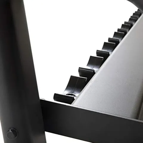 Power Systems Denali ProStyle Dumbbell Rack with Built-in Saddles – Reinforced Steel – Black Powder Coated