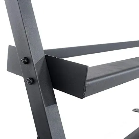 Power Systems Granite Series Horizontal Dumbbell Rack Storage Solution Gray