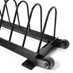 Power Systems Horizontal Plate Rack with Handle and Wheels Black